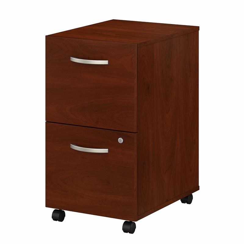 Studio C 2 Drawer Mobile File Cabinet in Hansen Cherry - Engineered Wood