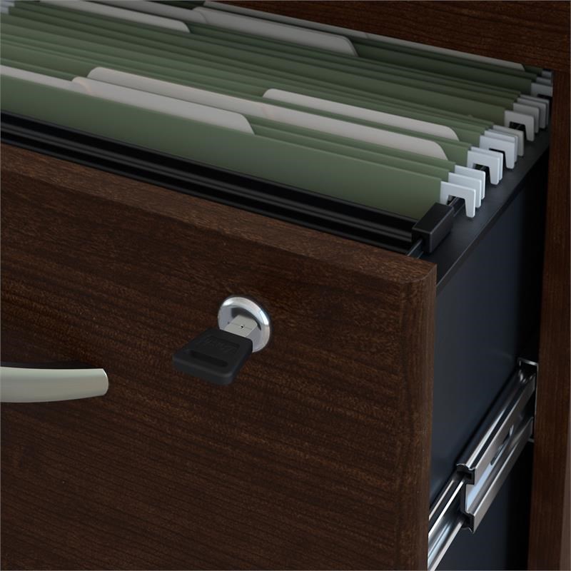 Series C 48W x 30D Office Desk with Drawers in Mocha Cherry - Engineered Wood