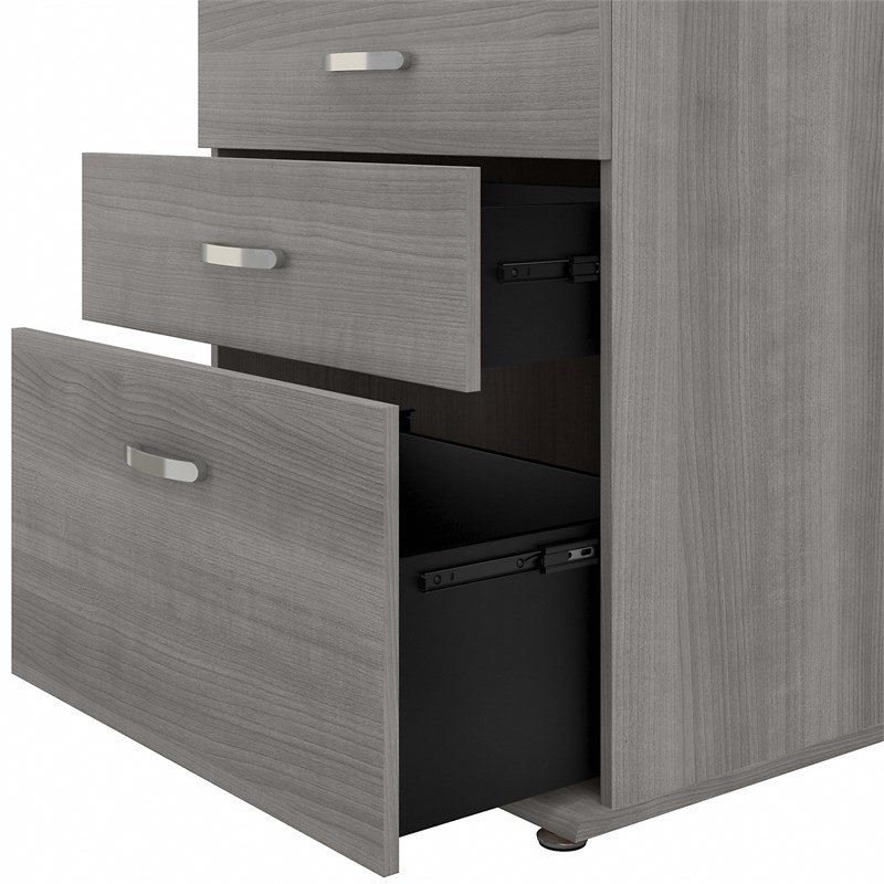 Universal 108W 6 Piece Modular Storage Set in Platinum Gray - Engineered Wood