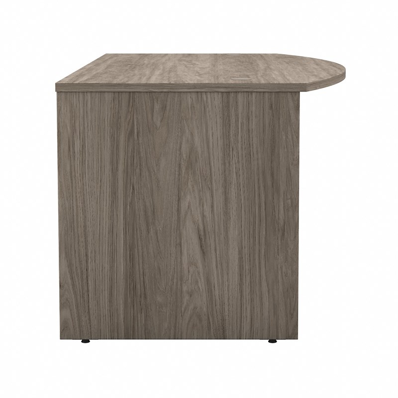 Studio C 72W x 36D Bow Front Desk in Modern Hickory - Engineered Wood