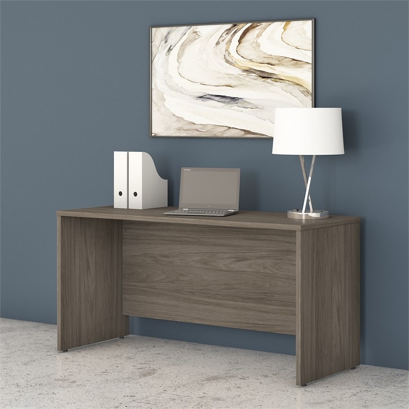 Studio C 60W x 24D Credenza Desk in Modern Hickory - Engineered Wood