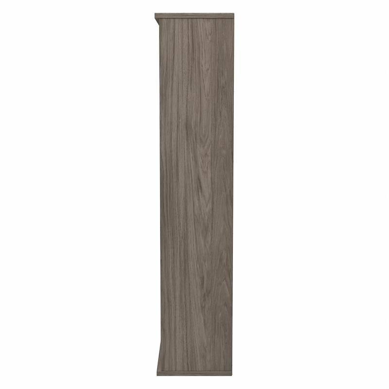 Hybrid Tall 5 Shelf Bookcase in Modern Hickory - Engineered Wood