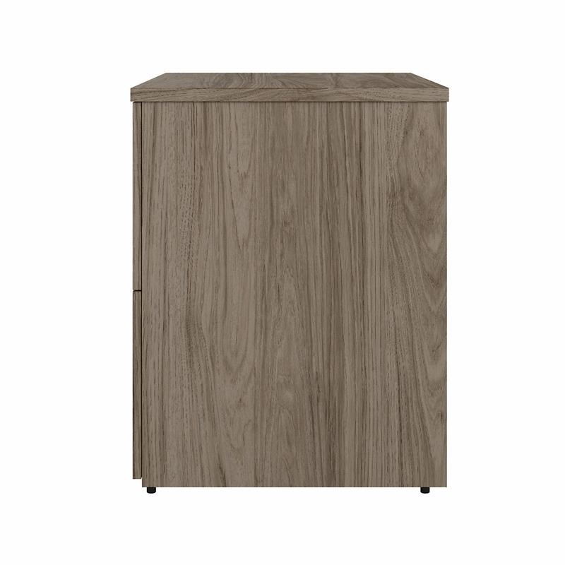 Hybrid 2 Drawer Lateral File Cabinet in Modern Hickory - Engineered Wood