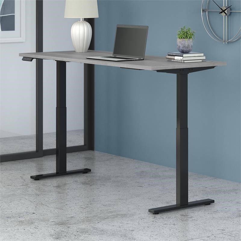 Move 60 Series 72W x 30D Adjustable Desk in Platinum Gray - Engineered Wood