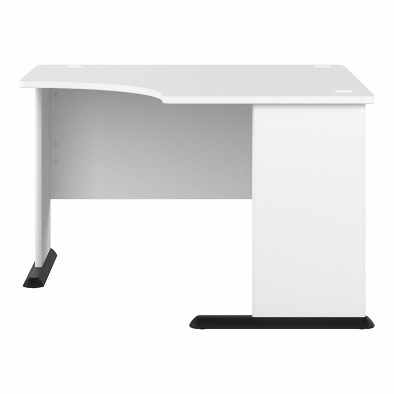 Studio A 48W Corner Computer Desk in White - Engineered Wood