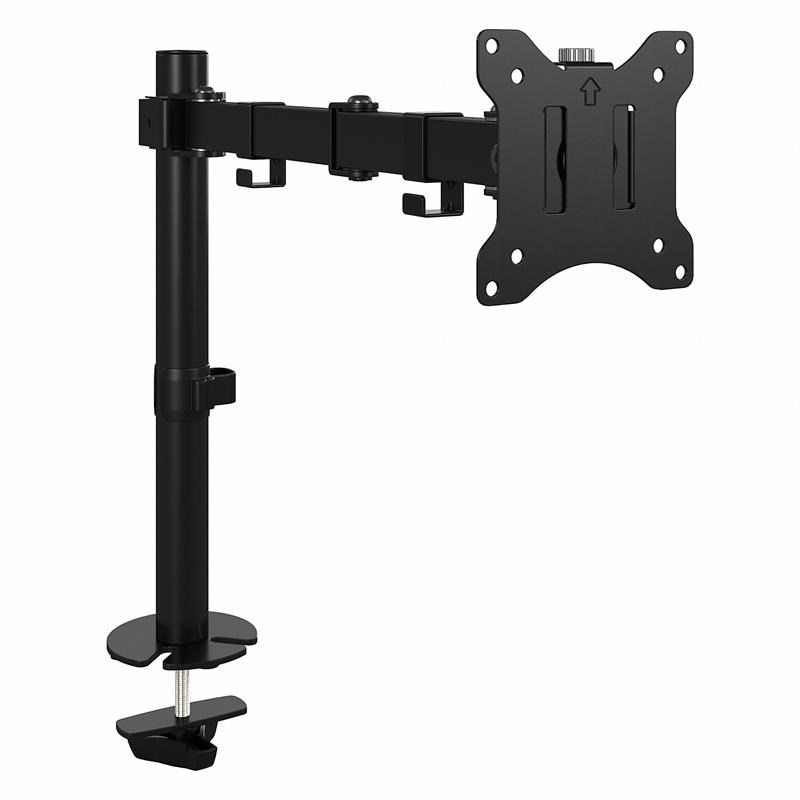Bush Business Furniture Adjustable Monitor Arm in Satin Black - Steel