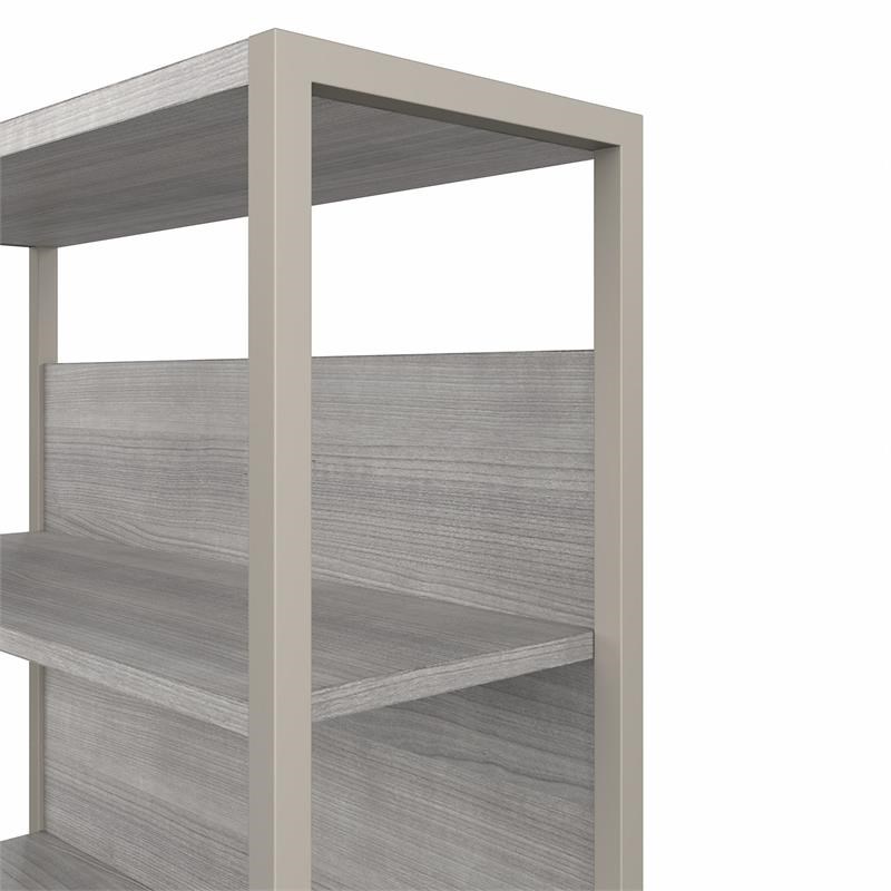 Hybrid 36W Bookcase Hutch in Platinum Gray - Engineered Wood