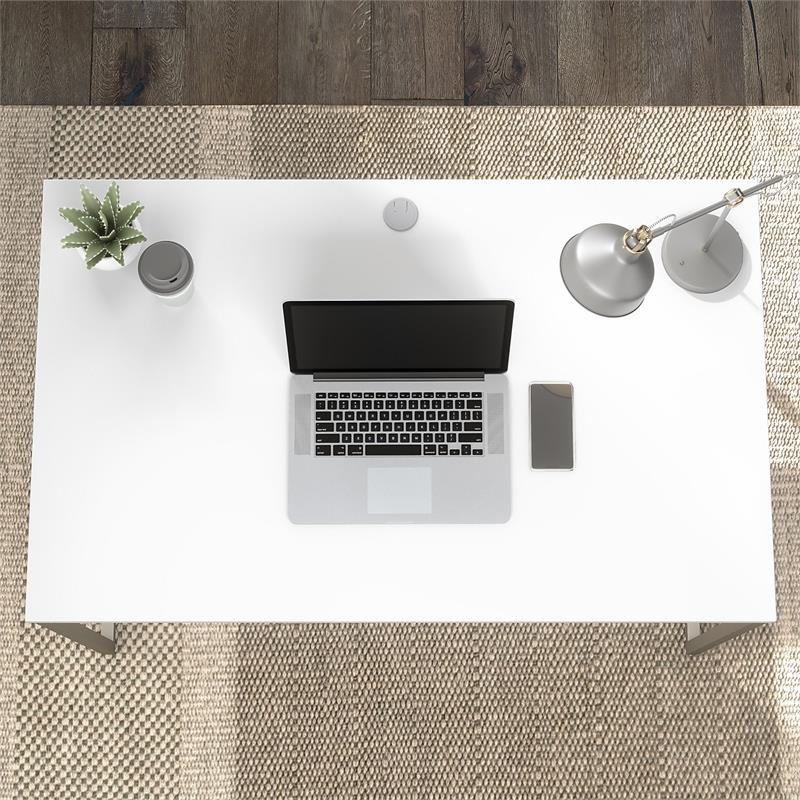 Hybrid 48W x 30D Computer Table Desk in White - Engineered Wood