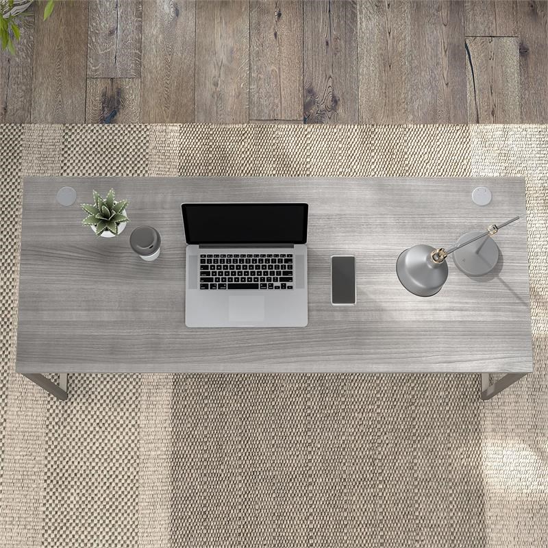 Hybrid 60W x 24D Computer Table Desk in Platinum Gray - Engineered Wood