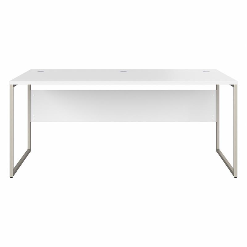 Hybrid 72W x 36D Computer Table Desk in White - Engineered Wood