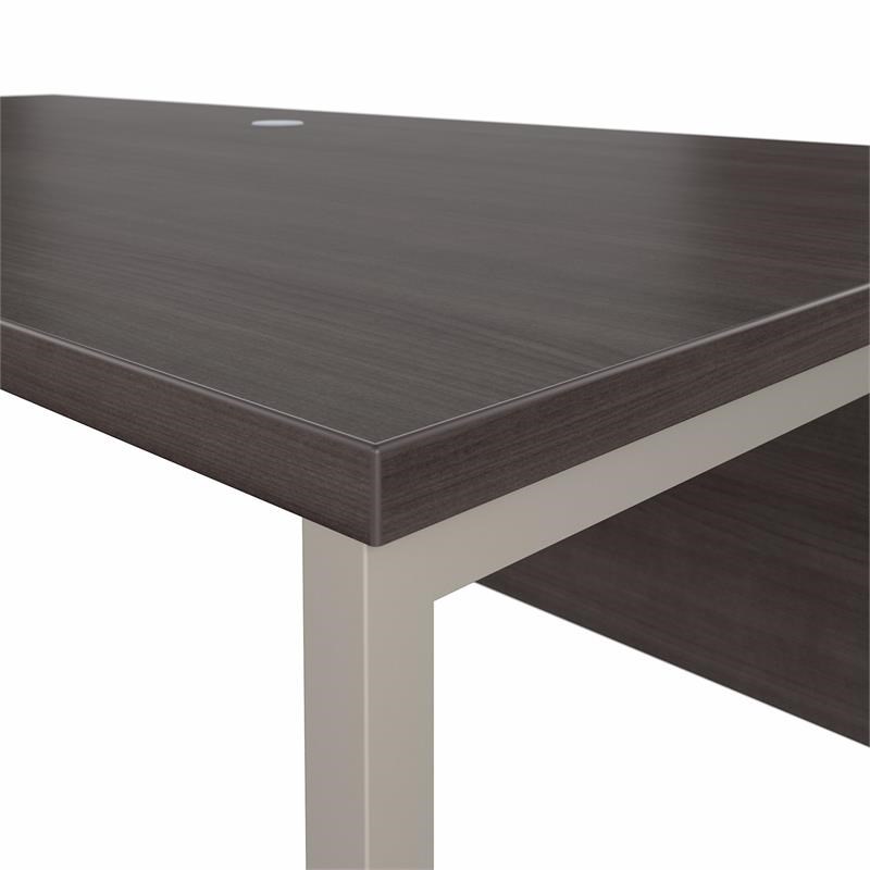 Hybrid 72W x 30D L Shaped Table Desk in Storm Gray - Engineered Wood