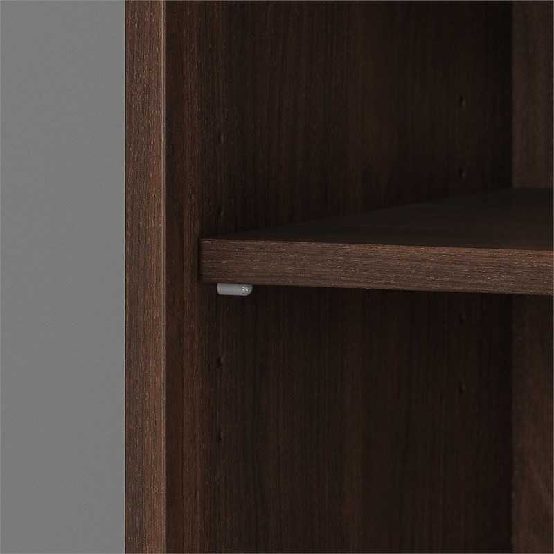Studio C Tall 5 Shelf Bookcase in Black Walnut - Engineered Wood