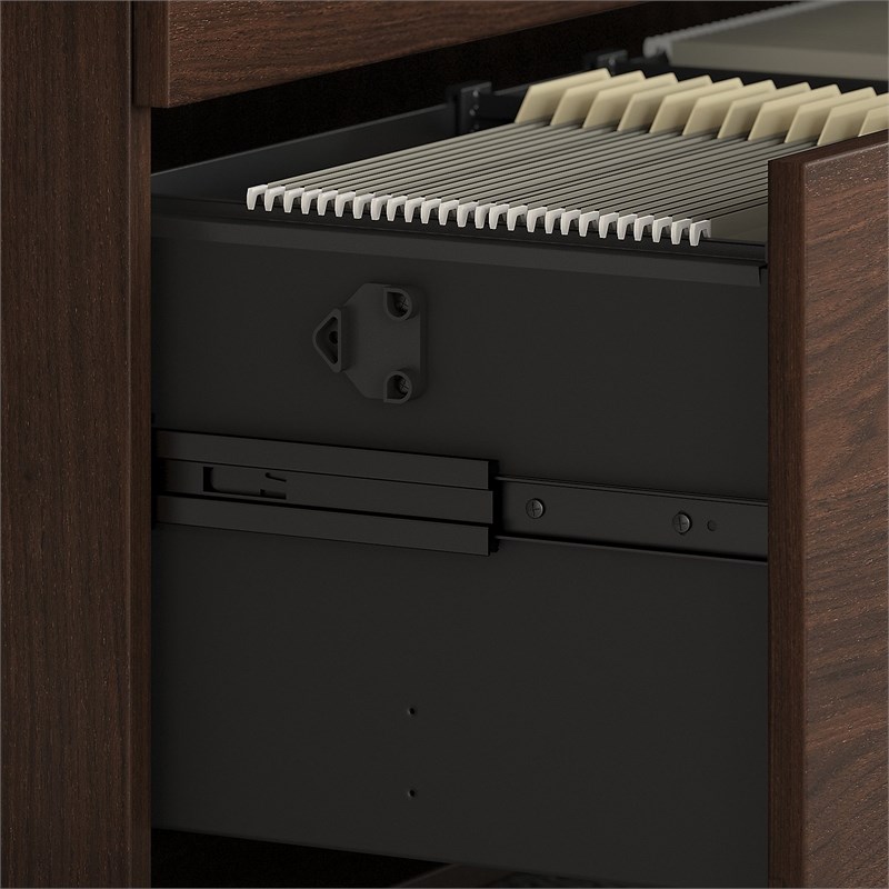 Studio C 2 Drawer Lateral File Cabinet in Black Walnut - Engineered Wood