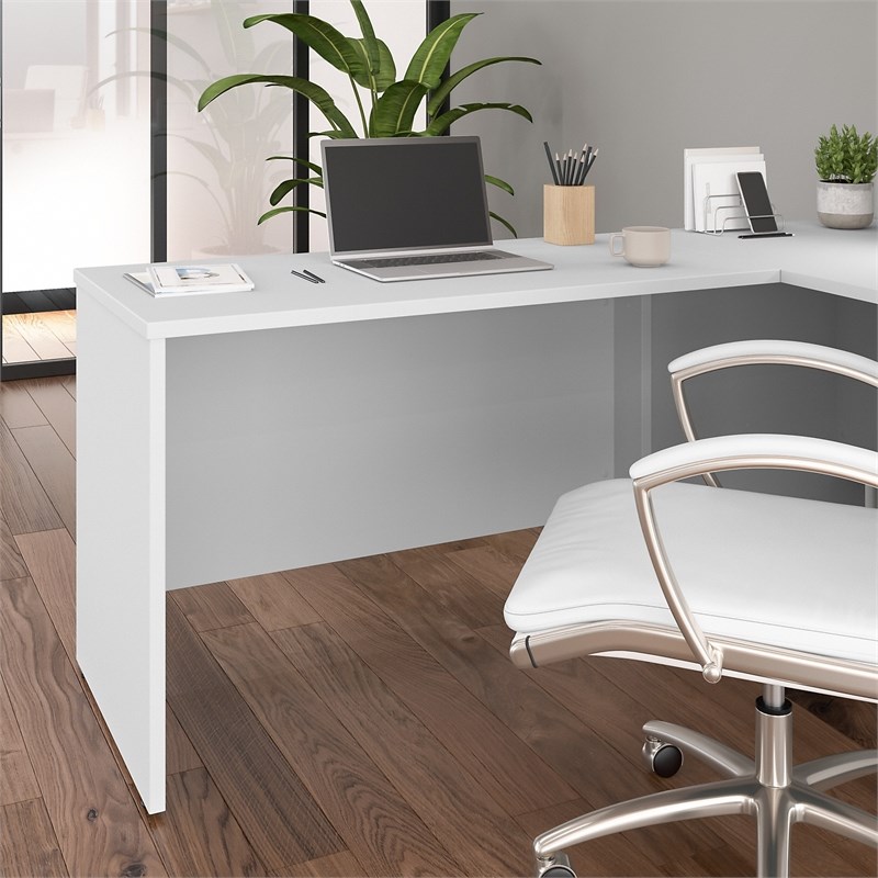 Studio C 48W Desk Return in White - Engineered Wood