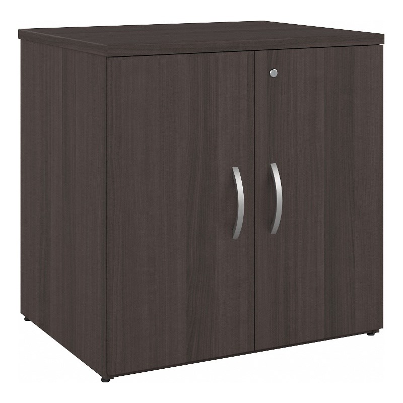 Studio C Office Storage Cabinet with Doors in Storm Gray - Engineered Wood