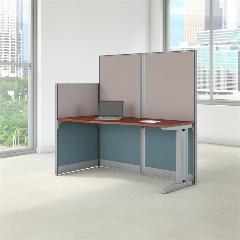 Bush Business Furniture Office in an Hour 65W x 33D Cubicle Workstation in Hansen Cherry