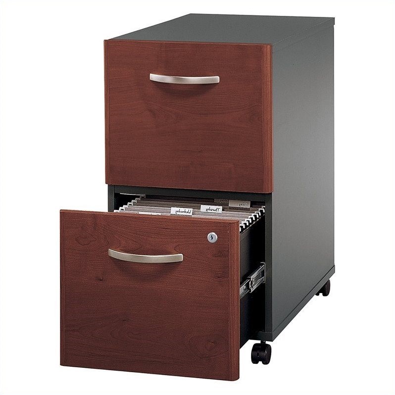 Series C 2 Drawer Mobile File Cabinet in Hansen Cherry - Engineered Wood
