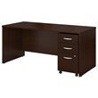 Series C 66W x 30D Office Desk with Drawers in Mocha Cherry - Engineered Wood