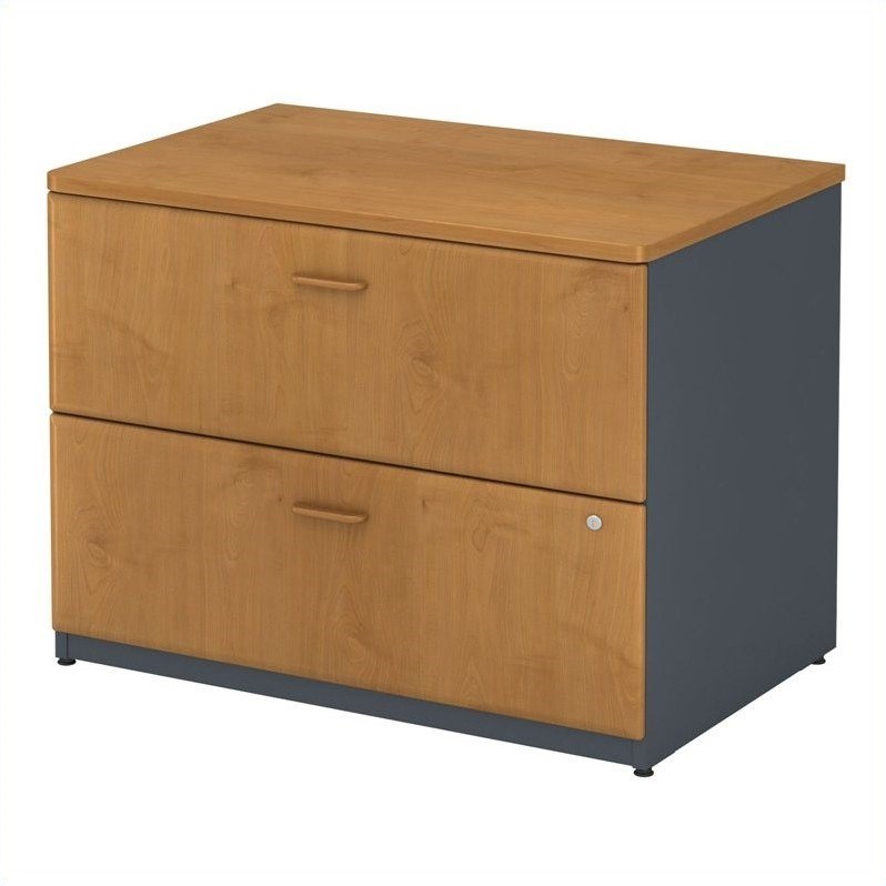 series a 36w 2 drawer lateral file in natural cherry
