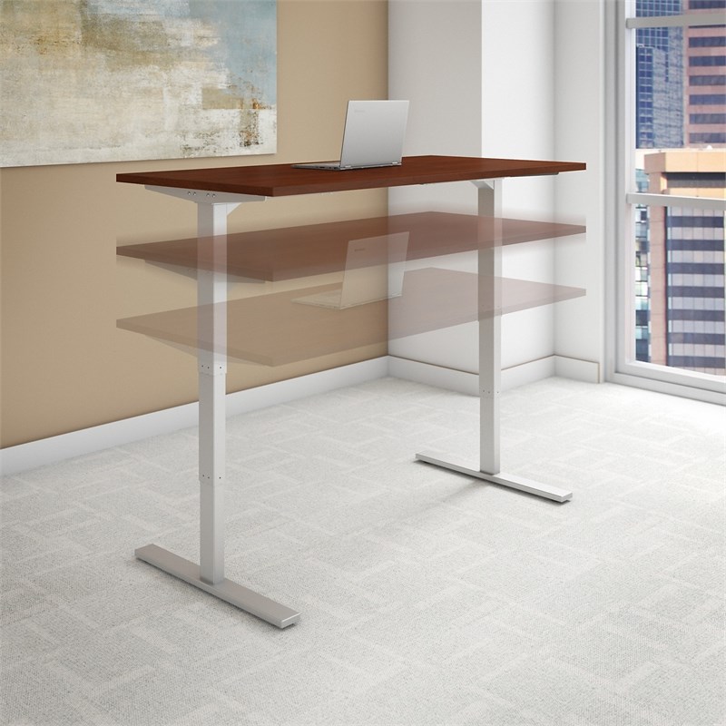 Move 80 Series 48W x 30D Adjustable Desk in Hansen Cherry - Engineered Wood