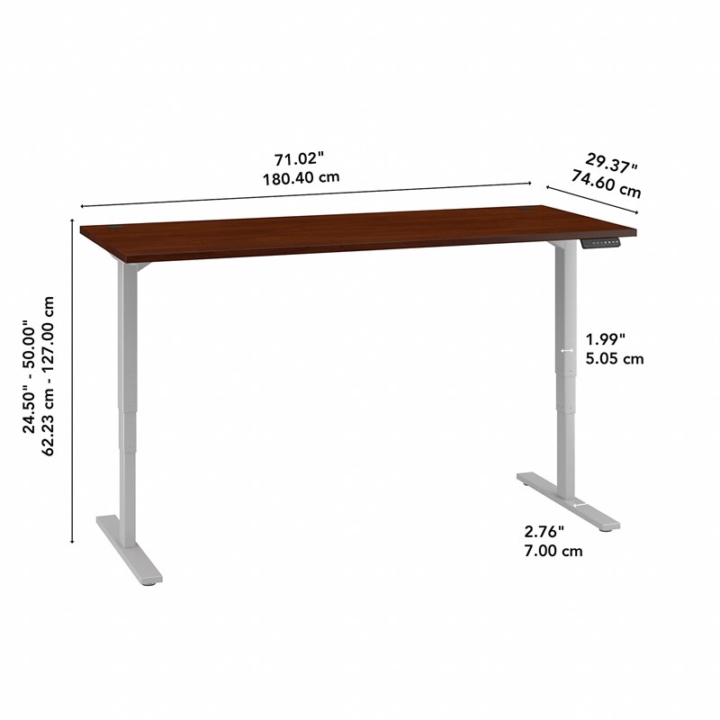 Move 80 Series 72W x 30D Adjustable Desk in Hansen Cherry - Engineered Wood