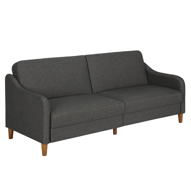 DHP Jasper Coil Linen Sleeper Sofa in Gray