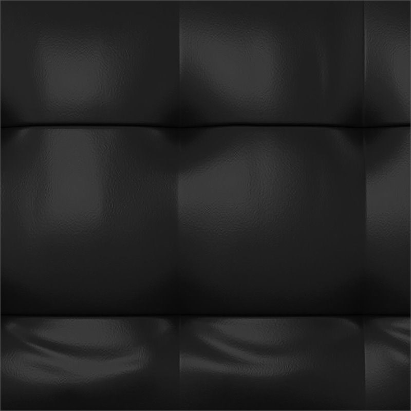 DHP Dexter Faux Leather Sleeper Sofa in Black