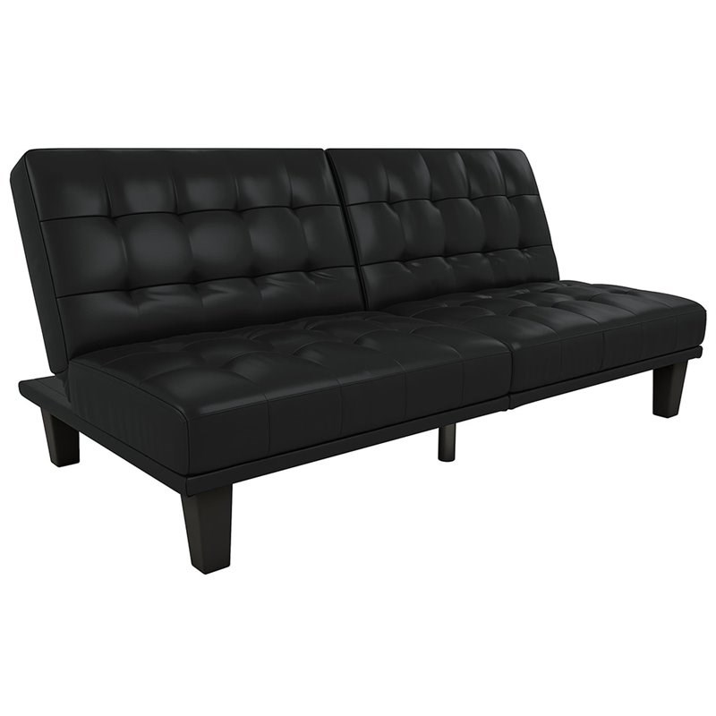 Dhp Dexter Faux Leather Sleeper Sofa In, Small Leather Sleeper Couch