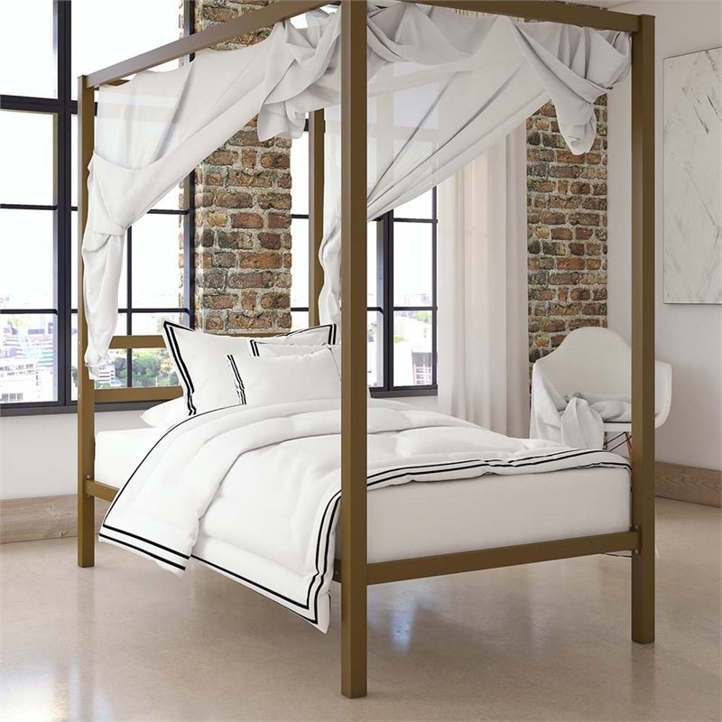 canopy twin size bed