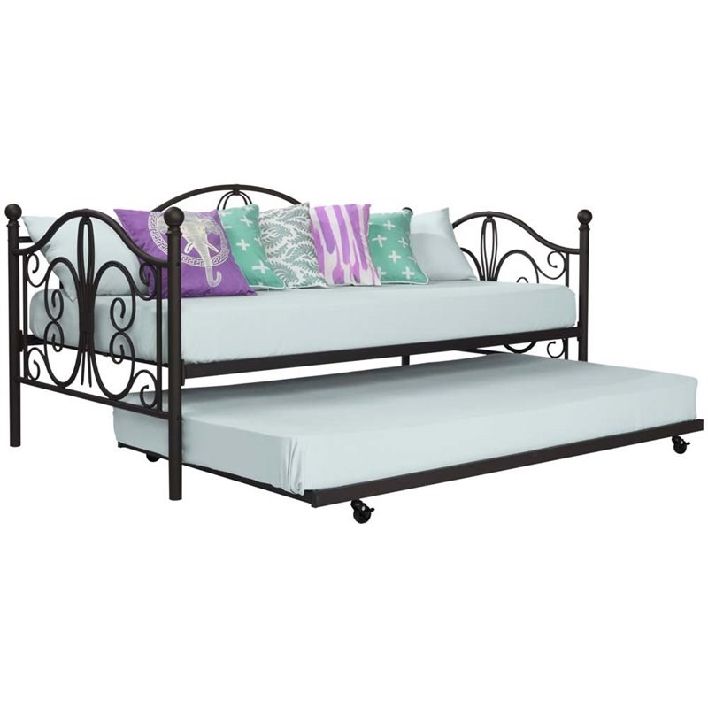 Dhp Bombay Twin Metal Daybed With Trundle In Bronze Homesquare 