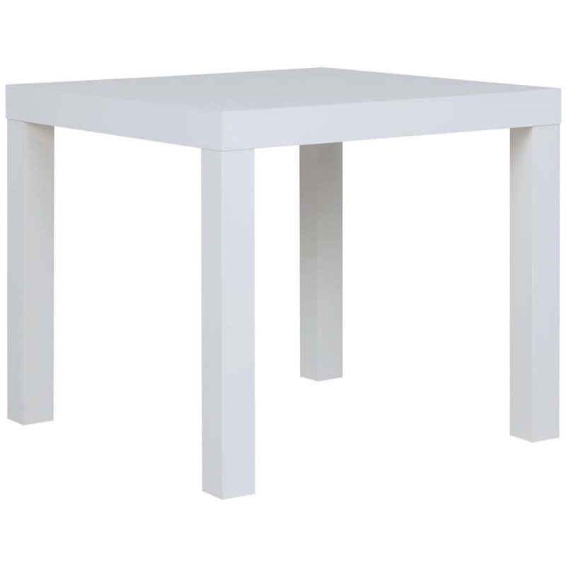 DHP Parsons Square End Table in White