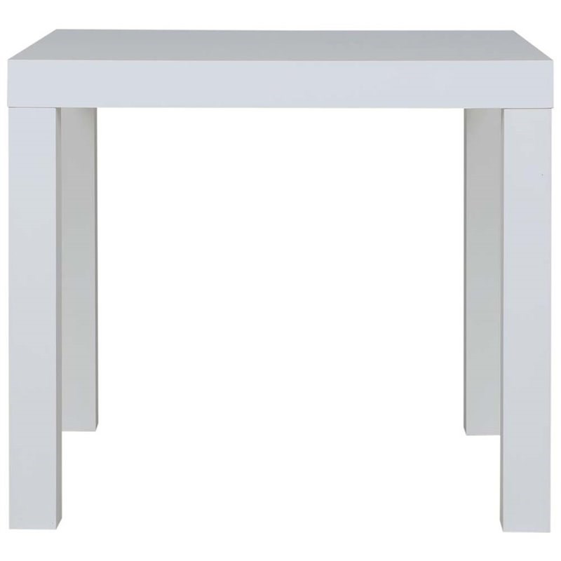DHP Parsons Square End Table in White