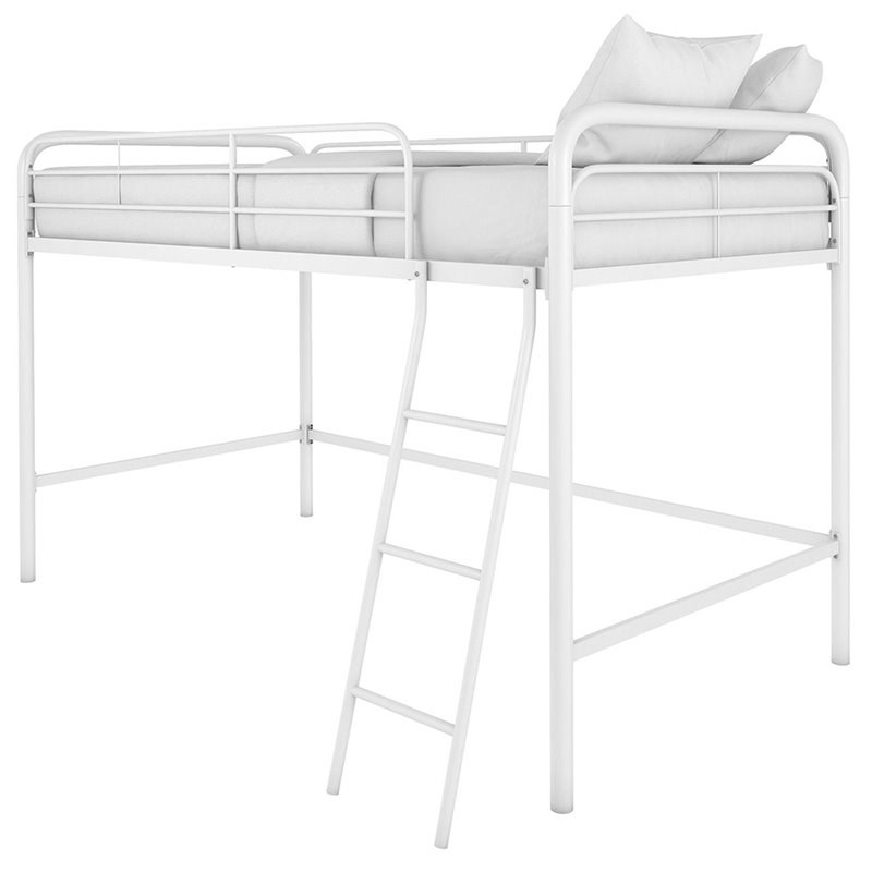 dhp junior twin metal loft bed in white 5458496