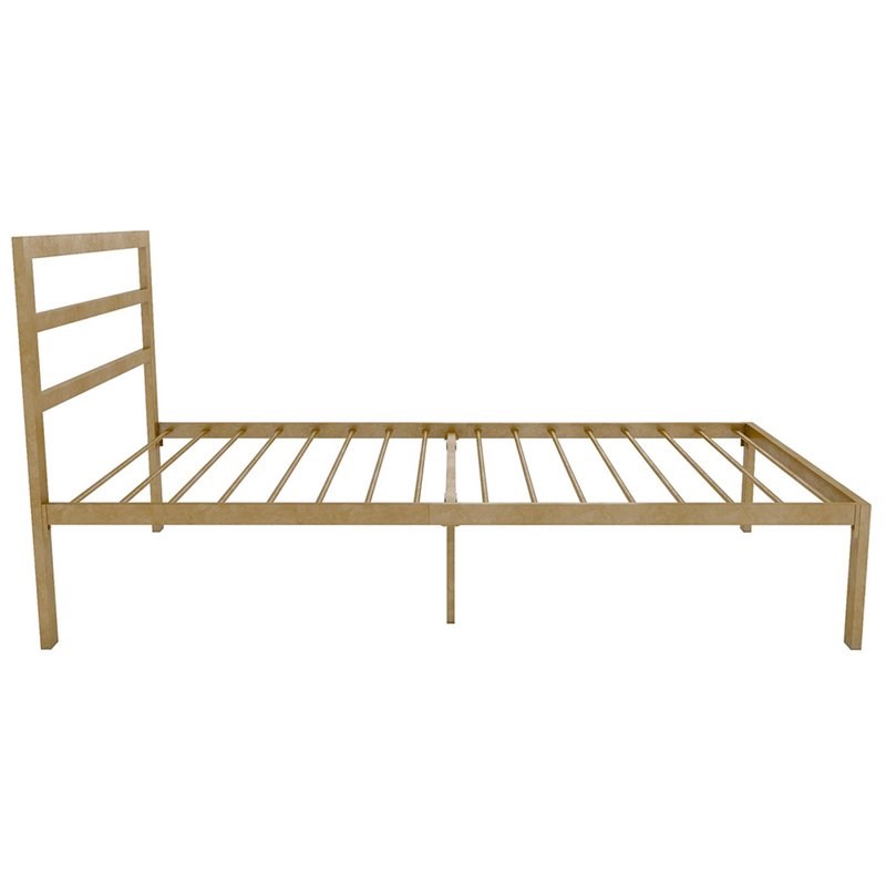 signature sleep premium twin metal slat bed in gold 4149319