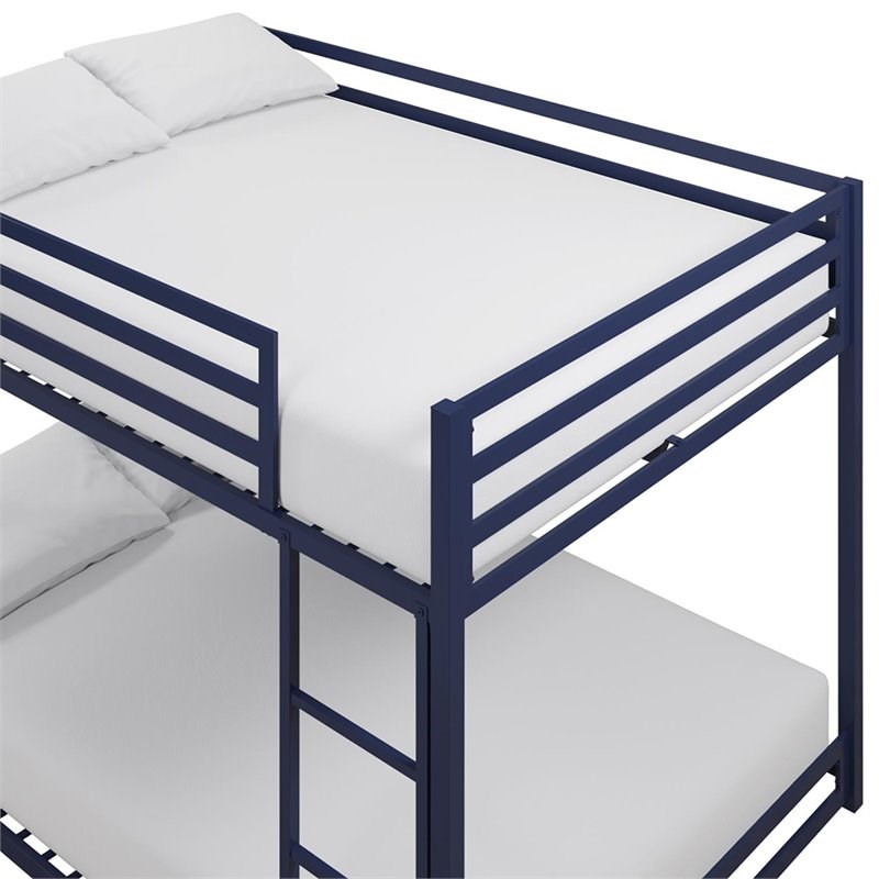 DHP Mabel Full Over Full Metal Bunk Bed in Blue