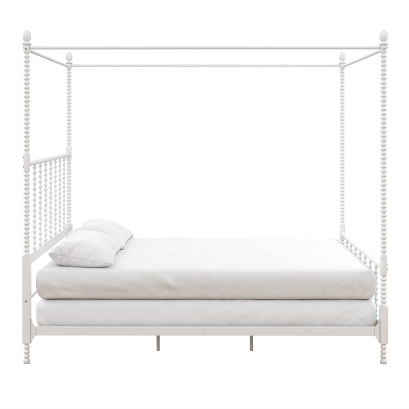 dhp emerson metal canopy bed in full size frame in white ...