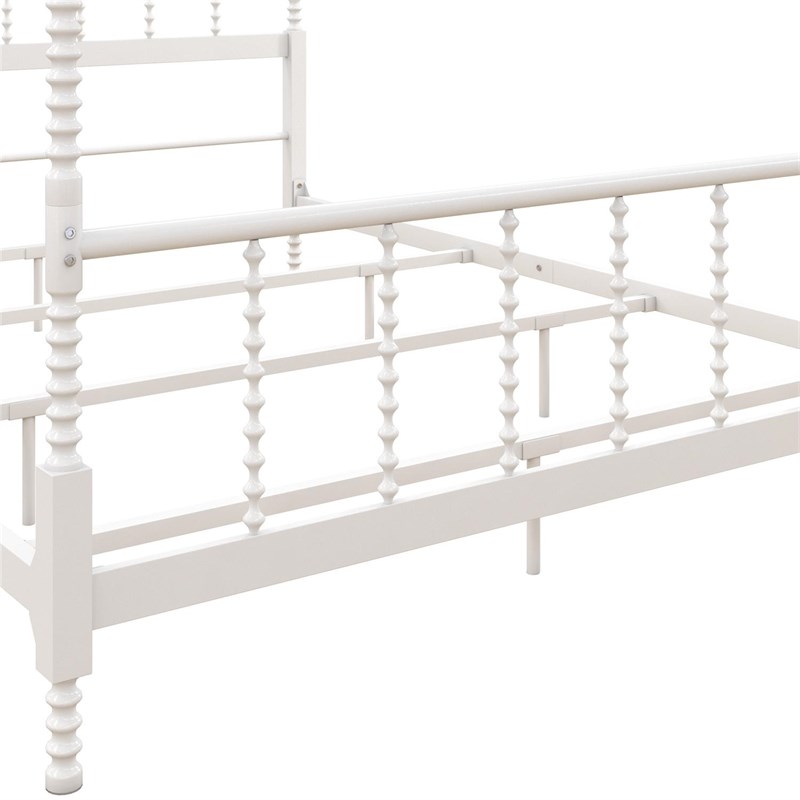 DHP Emerson Metal Canopy Bed in Full Size Frame in White | Homesquare