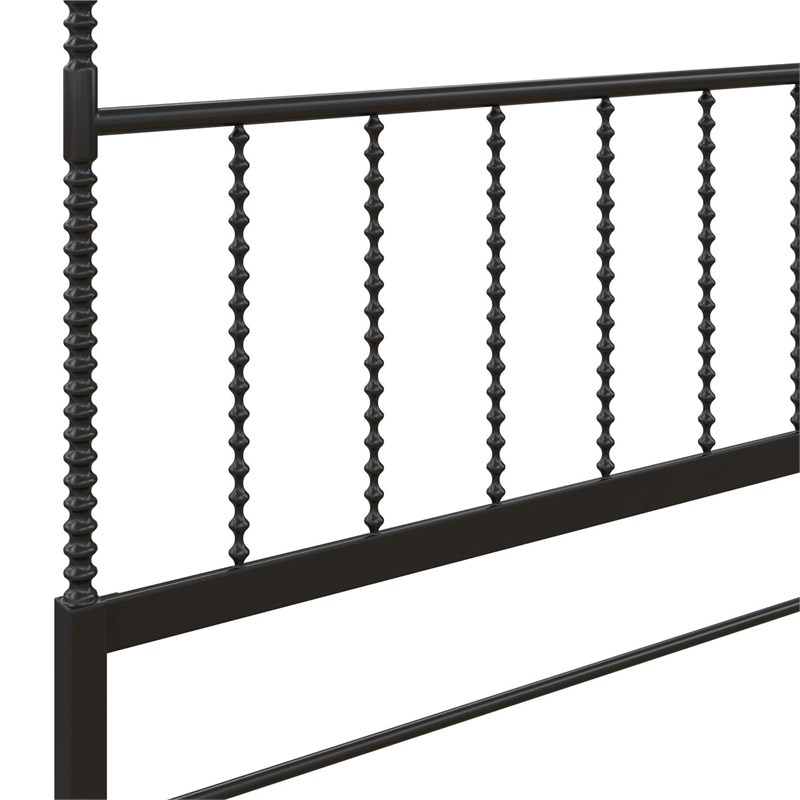 DHP Emerson Metal Canopy Bed in King Size Frame in Black Homesquare