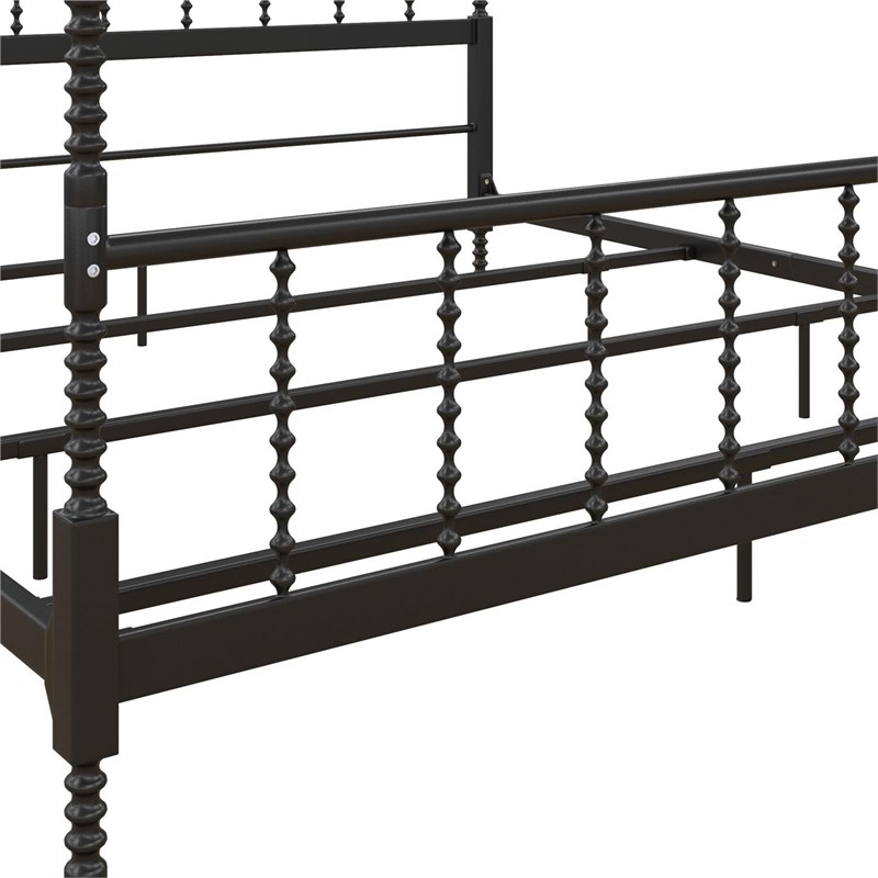 DHP Emerson Metal Canopy Bed In King Size Frame In Black | Homesquare