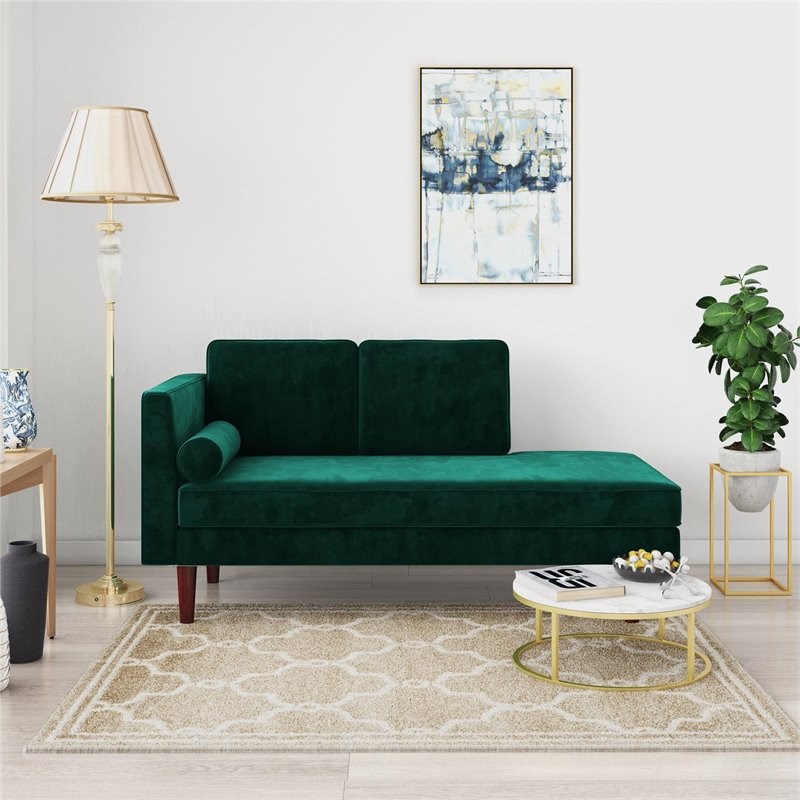 Nico Upholstered Daybed in Green Velvet | Homesquare