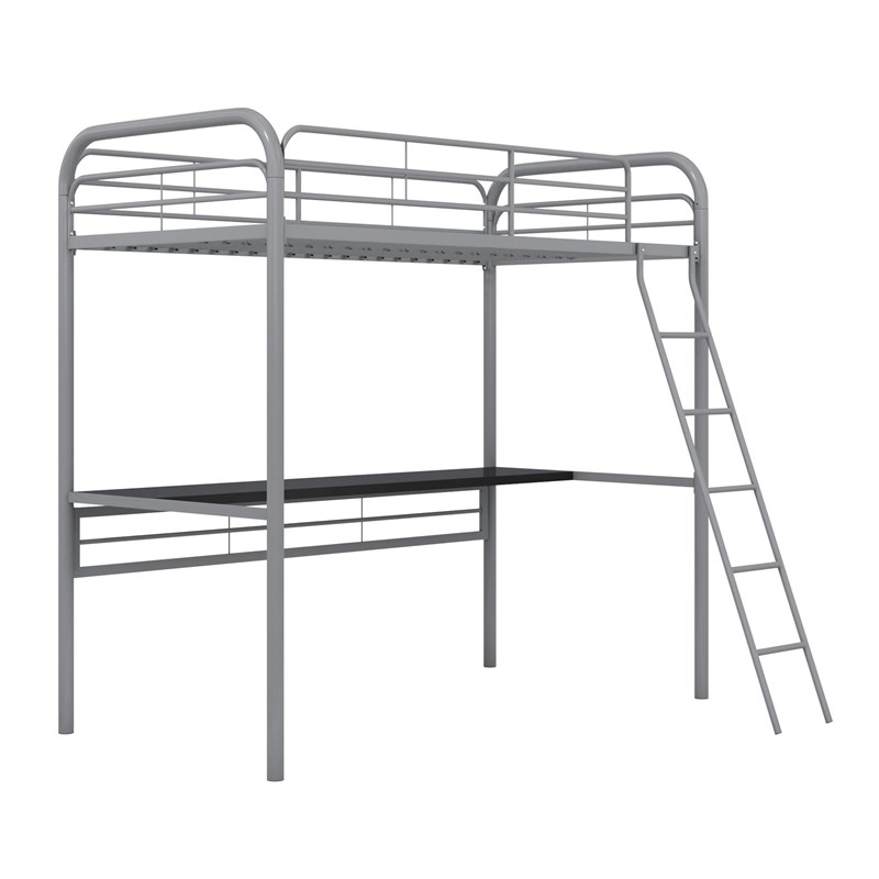 Dhp Metal Loft Bed With Desk In Twin, Dhp Metal Bunk Bed