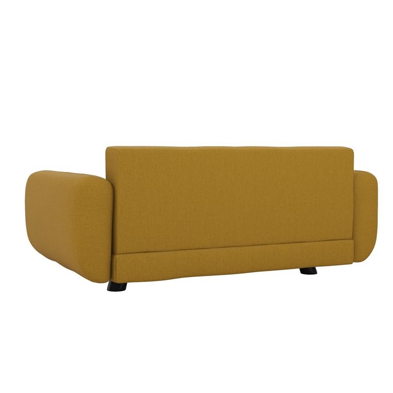 Novogratz Brittany Large Pet Sofa Bed in Mustard Yellow Linen Homesquare