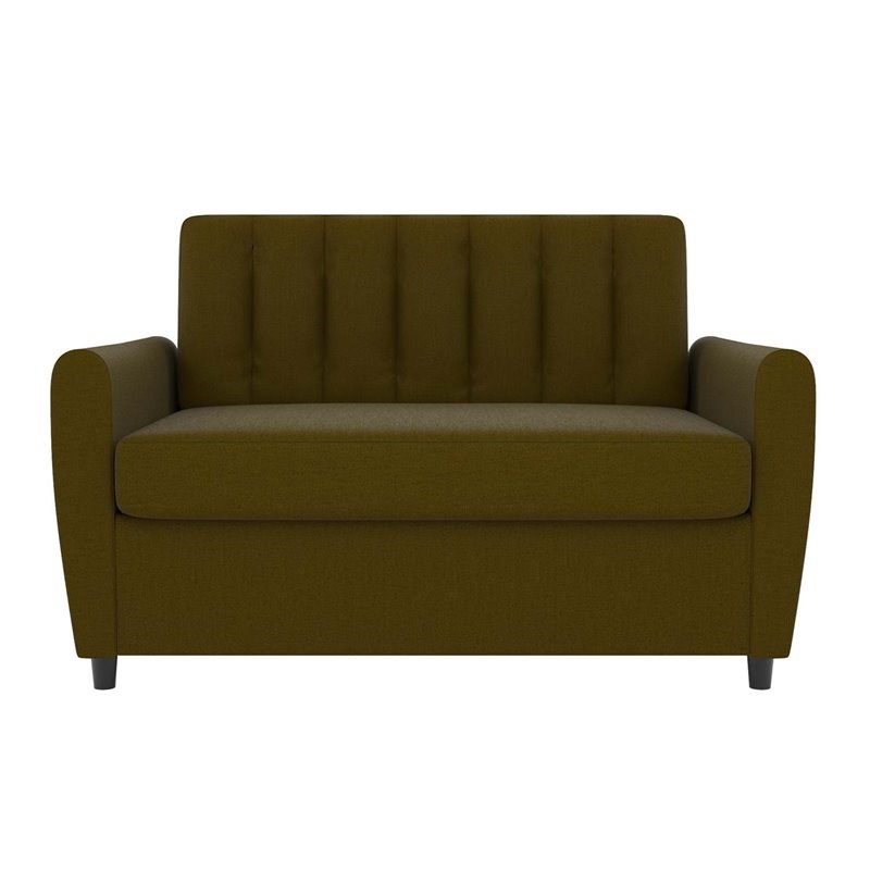 Novogratz Brittany Loveseat Sleeper Sofa with Memory Foam Twin Mattress ...