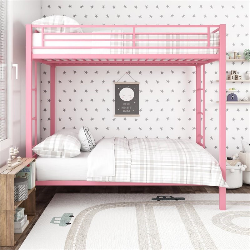 Dhp Full Over Metal Bunk Bed With, Rose Gold Bunk Bed