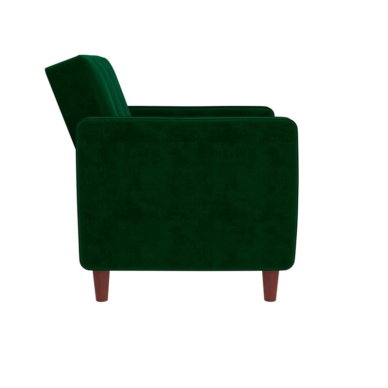 DHP Ivana Tufted Accent Chair in Green Velvet