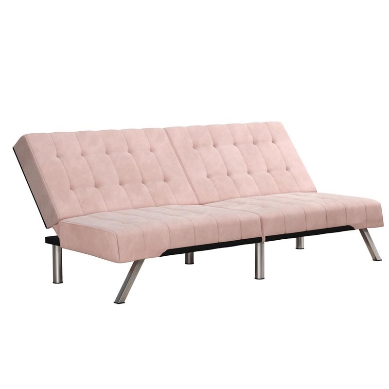 Dhp Emily Convertible Tufted Futon Sofa, Dhp Emily Convertible Futon Sofa Couch Beige Velvet