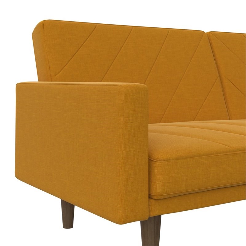Dhp Paxson Futon In Mustard Yellow, Foundstone Austen Twin 78 5 Split Back Convertible Sofa