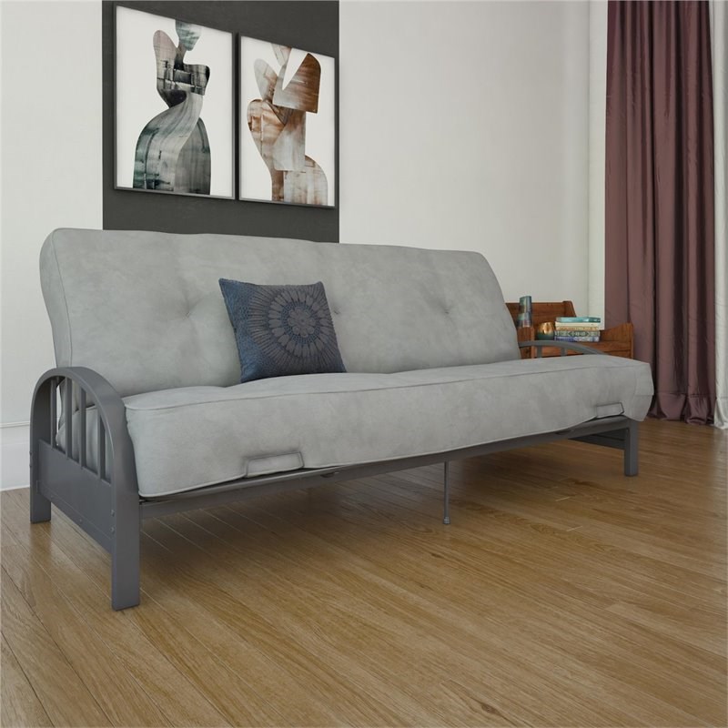 DHP Aiden Futon Frame in Gunmetal Grey Homesquare