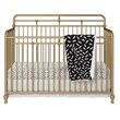 Little Seeds Monarch Hill Hawken 3 in 1 Convertible Metal Crib in Gold