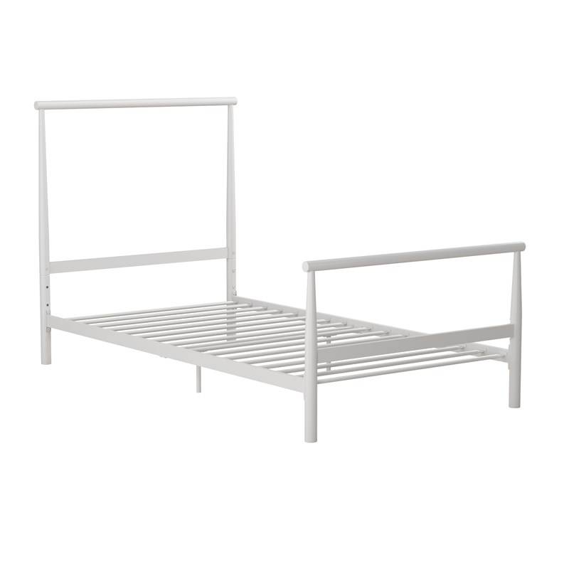 Dhp Calixa Twin Modern Industrial Metal, White Wrought Iron Bed Frames